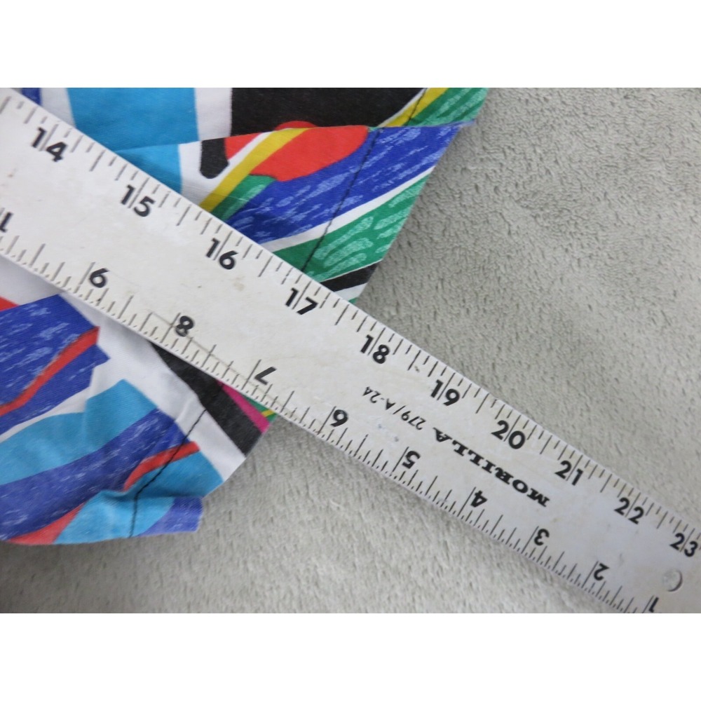 1980s Generation One Women's Multicolor Elastic Waist 100% Cotton Beach Short XL - Picture 9 of 11